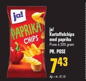 Poetzsch Padborg Kartoffelchips med paprika tilbud