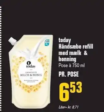 Poetzsch Padborg Håndsæbe refill med mælk og honning tilbud