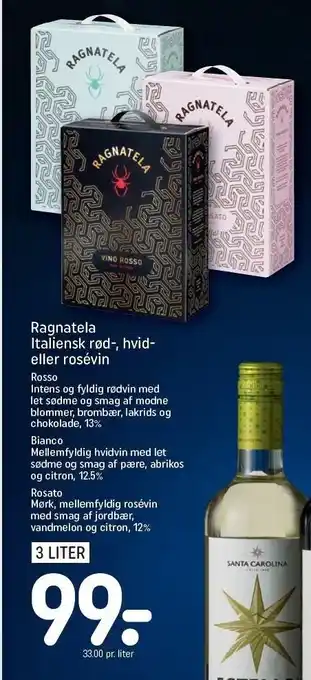 REMA 1000 Ragnatela rød-, hvid- el. rosévin tilbud