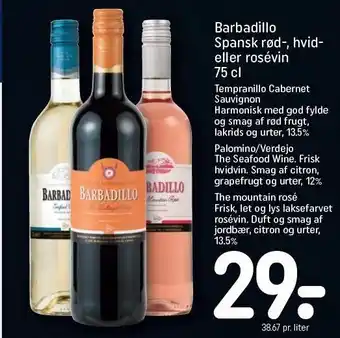 REMA 1000 Barbadillo rød-, hvid- el. rosévin tilbud