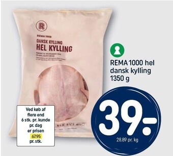 REMA 1000 Hel dansk kylling tilbud