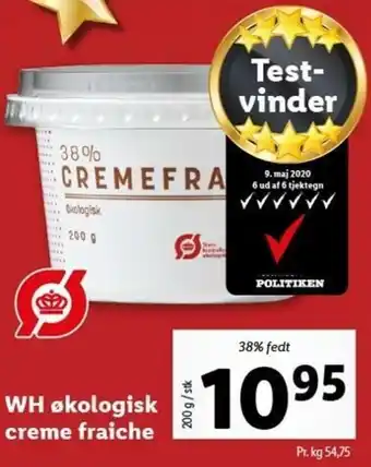 Lidl WH økologisk creme Fraiche 200g tilbud