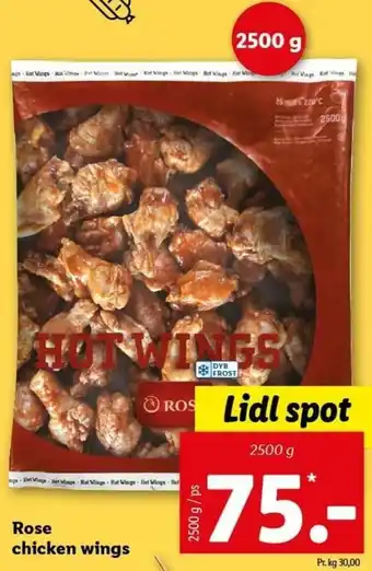 Lidl Rose Chicken Wings 2500g tilbud