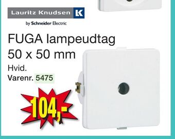 Harald Nyborg Fuga lampeudtag 50 x 50 mm tilbud