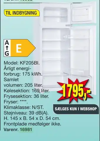 Harald Nyborg Køle/fryseskabe tilbud