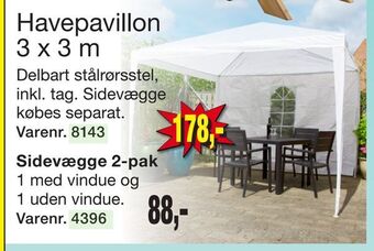 Harald Nyborg Havepavillon 3 x 3 m tilbud