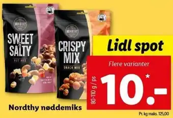 Lidl Nordthy Nøddemiks 20-110g tilbud