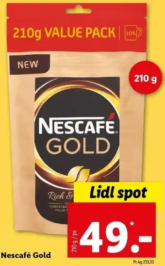 Lidl Nescafé Gold 210 tilbud