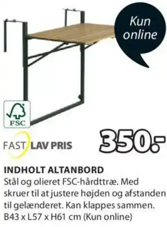 Fast Lav Pris Indholt Altanbord