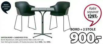 JYSK Orten Bord + Sandved Stol tilbud