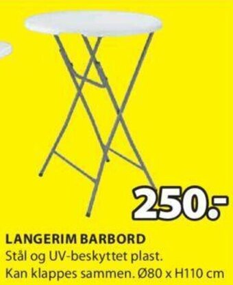 JYSK Langerim Barbord tilbud