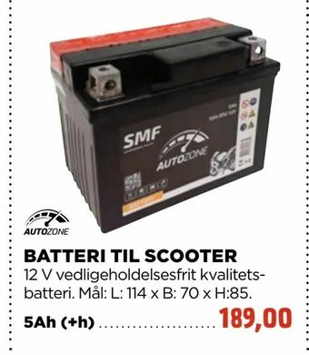 jem & fix Batteri til scooter tilbud