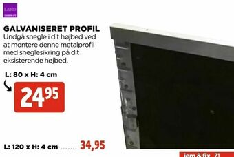 jem & fix Galvaniseret profil tilbud