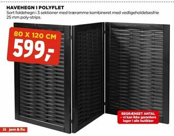 jem & fix Havehegn i polyflet tilbud