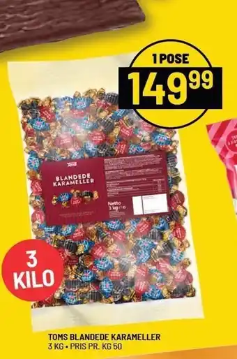 Toms blandede karameller 3 kg