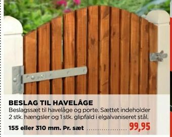 jem & fix Beslag til havelåge tilbud