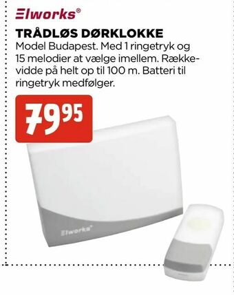 jem & fix Trådløs dørklokke tilbud