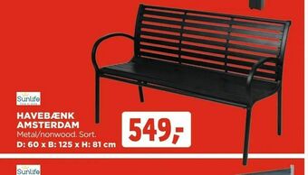jem & fix Havebænk amsterdam tilbud