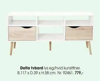 Daells Bolighus Delta tvbord tilbud