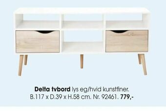 Daells Bolighus Delta tvbord tilbud