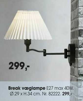 Daells Bolighus Break væglampe tilbud