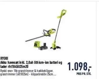 Johannes Fog Akku havesæt inkl. 2,0ah lithium-ion batteri og lader rht1845lt25m20 tilbud