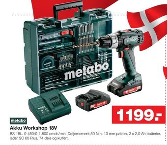 Bauhaus Akku workshop 18v tilbud