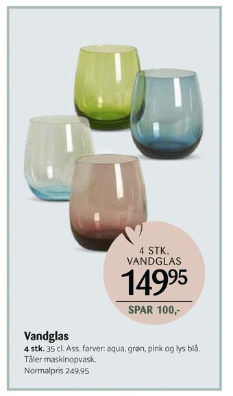 Kop & Kande Vandglas tilbud