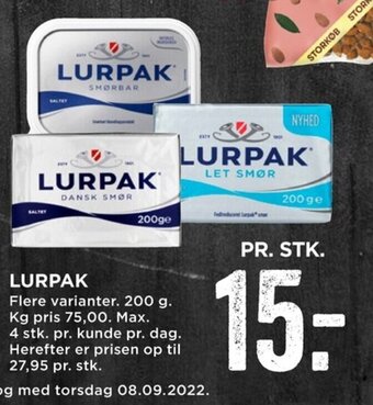 MENY Lurpak tilbud