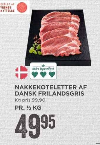 MENY Nakkekoteletter Af Dansk Frilandsgris tilbud