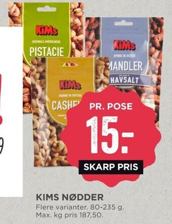 MENY Kims Nødder tilbud