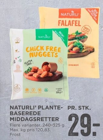 MENY Naturli' Plante-baserede Middagsretter tilbud