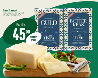 Them ost skæreost fætter kras lagret