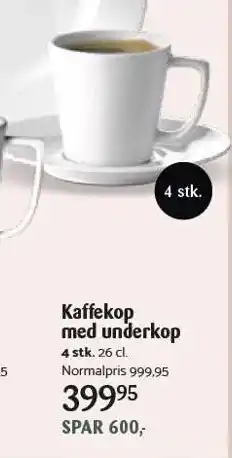 Kaffekop med underkop