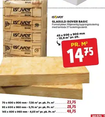 jem & fix Glasuld isover basic tilbud