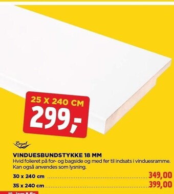 jem & fix Vinduesbundstykke 18 mm tilbud