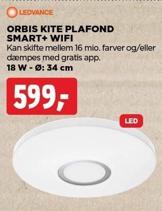 jem & fix Orbis kite plafond smart + wifi tilbud