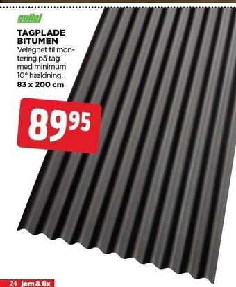 jem & fix Tagplade bitumen tilbud