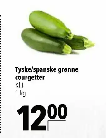 Tyske/spanske grønne courgetter