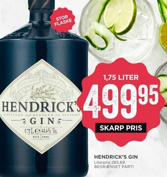 MENY Hendrick's Gin tilbud