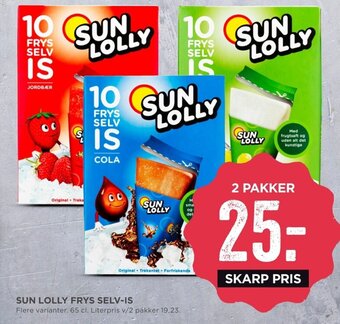 MENY Sun Lolly Frys Selv-is tilbud