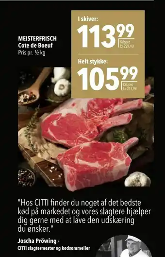 Citti MEISTERFRISCH Cote de Boeuf tilbud