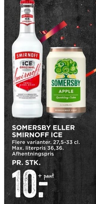 Somersby eller Smirnoff Ice