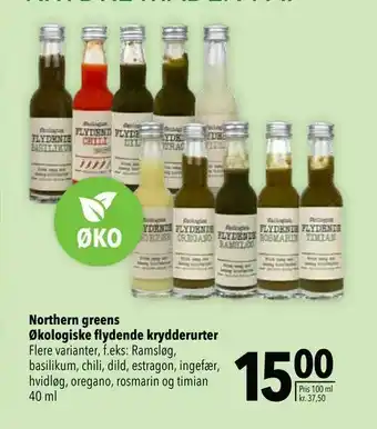 Northern greens Økologiske flydende krydderurter