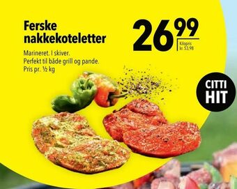 Citti Ferske nakkekoteletter tilbud