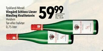 Citti Vingård Schloss Lieser Riesling Kvalitetsvin tilbud