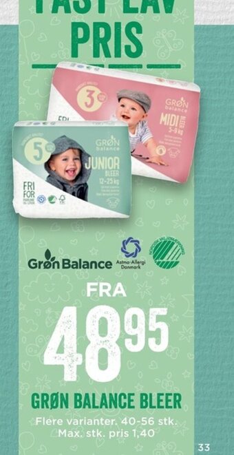 MENY Grøn Balance Bleer tilbud