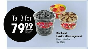 Citti Red Band Lakrids eller vingummi tilbud