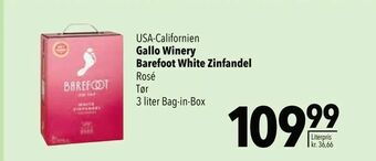 Gallo Winery Barefoot White Zinfandel