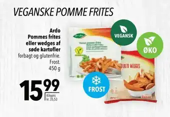 Ardo Pommes frites eller wedges af søde kartofler
